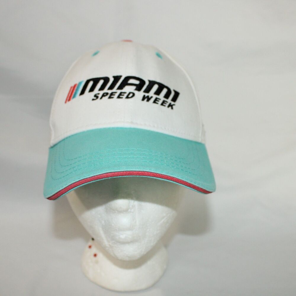 Miami Speed Week 2022 Limited Engage Live White Teal Cap Miami Vice